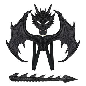 HLC RTS Halloween Carnaval Décoration de fête Défilé Ensemble de costumes de cosplay avec <span class=keywords><strong>ailes</strong></span> et queue de <span class=keywords><strong>dragon</strong></span> pour jeu de rôle et déguisement - Product Image 6