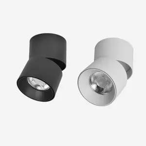可调表面安装发光二极管吸顶灯筒灯防眩光发光二极管筒灯可折叠360度可旋转天花板聚光灯