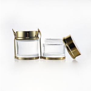 Envase Cosmético de Vidrio Transparente y Plateado Ecológico de Lujo de 30 ml, 50 ml y 80 ml, Crema Facial para el Cuidado de la Piel, Base de Plástico, Cuchara, Impresión Serigráfica - Product Image 4
