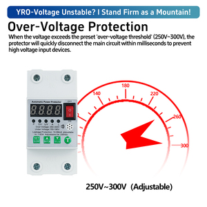 Get Factory <strong>Price</strong> Over and Under Voltage Protector 63A Reliable <strong>Supplier</strong> for Home and Commercial Power Systems Voltage <strong>Regulator</strong> - Product Image 3