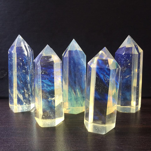 Jd đá quý nhà máy tùy chỉnh Bán buôn tinh thể tự nhiên Wands vàng điểm nóng chảy năng lượng chữ<span class=keywords><strong>a</strong></span> bệnh đá quý tháp làm bằng tay tinh thể - Product Image 1