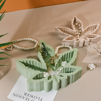 KK656 cendrier en forme de feuille d'érable moule en plâtre cendrier en silicone moule à bougie moule à faire soi-même plateau boîte de rangement pour bijoux moules