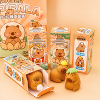 Mini gomme Capybara de dessin animé, 24 pièces, boîte aveugle, papeterie pour crèche, fournitures éducatives culturelles de bureau
