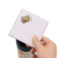 Logo personnalisable en cuir PU métal Sublimation ouvre-bouteille vierge pour bouteilles de bière