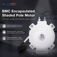 Moteur à pôles ombragés monophasé LONGWELL BMC 0,68 kg 220-240 V 5/10/16 W, faible bruit, IP54, résistant à la chaleur, pour réfrigérateurs, congélateurs, caves à vin