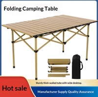 Table pliante de camping en plein air moderne personnalisée, légère, en acier au carbone, réglable en hauteur, pour pique-nique et barbecue