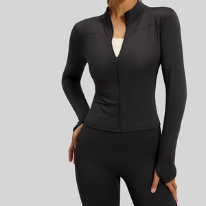 Women's <b>Yoga</b> <b>Jacket</b> & Tops-Lightweight Seamless Breathable High Elastic Quick Dry Slimming for Fitness Running Cycling - Product Image 3
