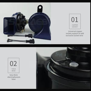 Bocina de Caracol para Automóvil de Dos Tonos, Eléctrica, de Calidad AA, Fabricada con Bobina de Cobre Puro y ABS - Product Image 2