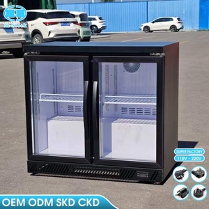Réfrigérateur commercial vertical à double porte vitrée de 168 L, OEM/ODM, pour boissons, à poser sous comptoir - Product Image 2