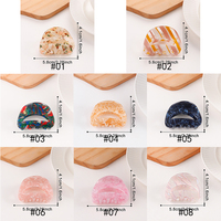 Pinces à cheveux géométriques creuses en PVC de style vintage coréen, peinture à l'huile, vente en gros, pinces à cheveux en forme de requin, accessoires pour cheveux faits à la main