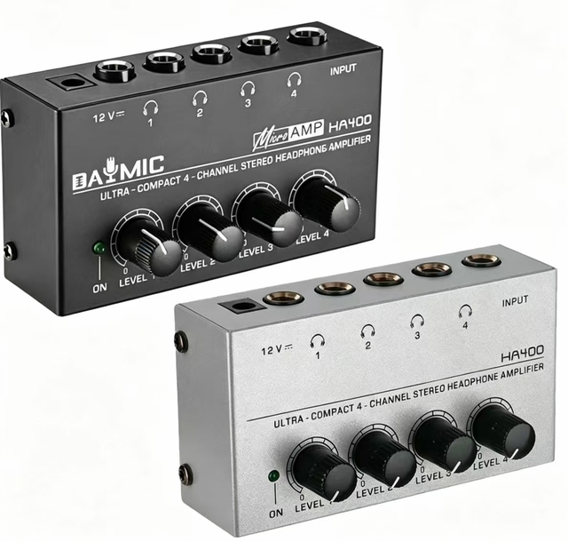 High Quality HA400 Portable Stereo Hifi Mini 4 Channel Monitor Headphone Amplifier