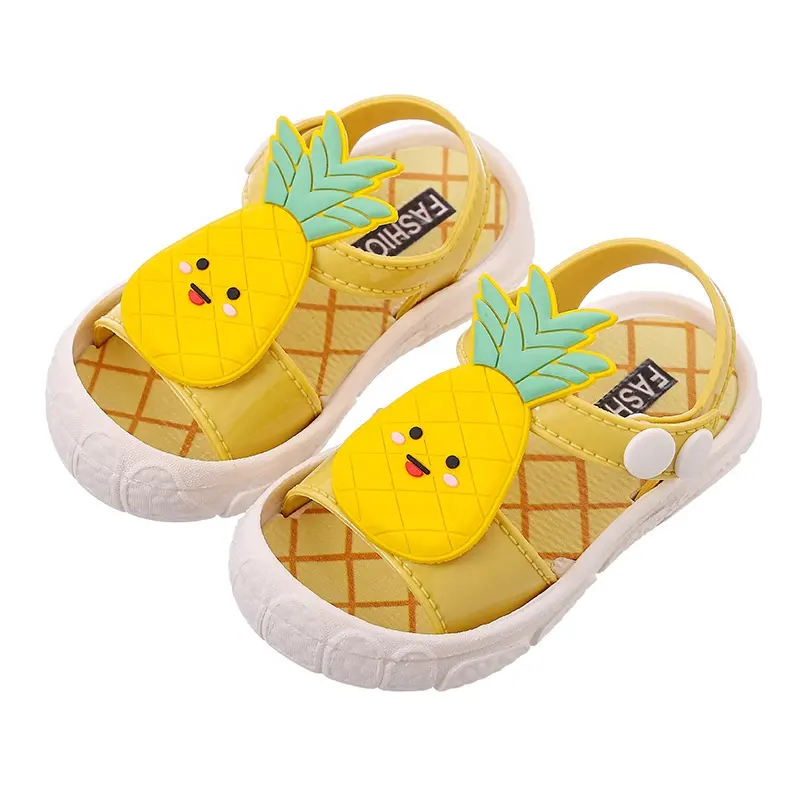 2022 Cheaper price Mini Children's Jelly Soft Sole and Anti-slip Shoes PVC Avocado Children's Fruit Baby Girls BoysSandals