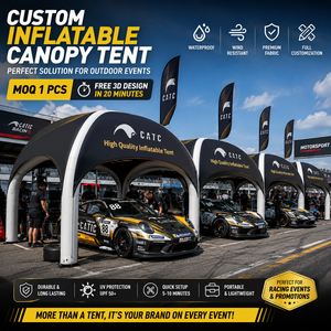Tente <span class=keywords><strong>gonflable</strong></span> personnalisée CATC avec logo, toile Oxford 400D imperméable, <span class=keywords><strong>auvent</strong></span> publicitaire, promotion sportive, stand d'exposition - Product Image 1