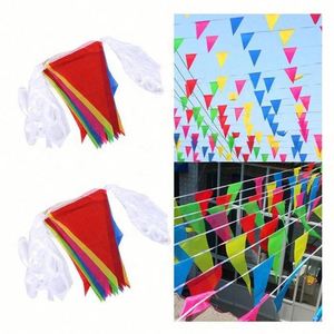 Banderines Rectangulares de Poliéster 100% al por Mayor, Coloridos, para Cumpleaños, Bodas, Festivales, Banderas y Pancartas Promocionales - Product Image 2