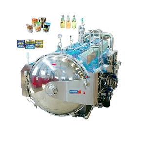 เครื่องบรรจุถุงอุณหภูมิสูง 1000L เครื่องนึ่งฆ่าเชื้ออาหารแบบนึ่งฆ่าเชื้อ