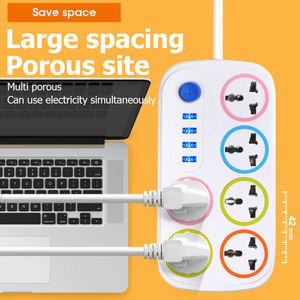 wholesales CA B16U <b>Extension</b> <b>Socket</b> With 4 USB Surge Protector Power Strip <b>Plugs</b> <b>Sockets</b> 6 Way Power Strip <b>Extension</b> <b>Sockets</b> - Product Image 4