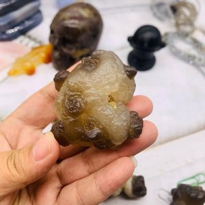 Nouveautés : Spécimen minéral naturel d'agate panda brute, pierre d'agate pictographique pour la décoration et la collection - Product Image 4