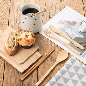 Wholesale Custom Travel Portable <strong>Reusable</strong> Black Organic Bamboo Flatware Utensil <strong>Cutlery</strong> <strong>Set</strong> in Pouch - Product Image 6