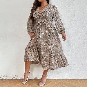 OEM guangzhou vêtements ropa de mujer grande taille, vêtements robes pour femmes baumwolle kleid, robes élégantes de mujer plus