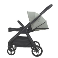 Poussette bébé pliable 3 en 1 avec dossier et repose-pieds réglables, compatible avec les nacelles et les sièges auto Maxi-Cosi, cadre en alliage d'aluminium