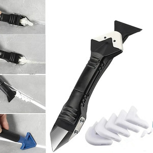 Kit d'outils manuels 5 en 1 en silicone pour le nettoyage et le lissage des joints, le retrait de colle et la finition des calfeutrages - Product Image 2
