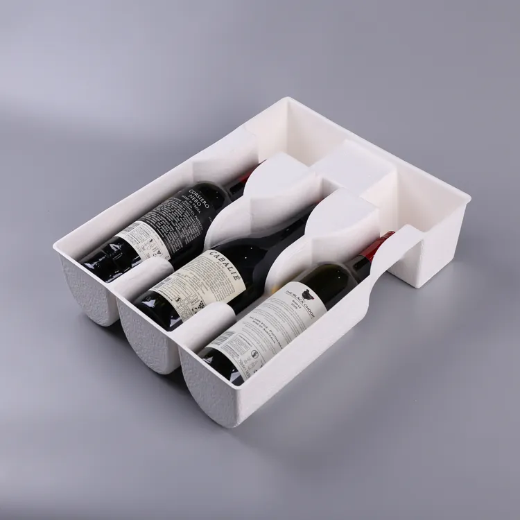 अत्यधिक योग्य पहले से शर्त कागज लुगदी ढाला शराब शिपर पैकेजिंग बॉक्स