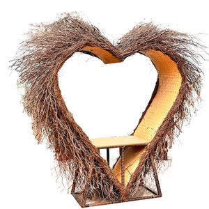 Chaise longue LED d'extérieur en rotin tressé, design hôtelier et <span class=keywords><strong>de</strong></span> plage, lit <span class=keywords><strong>de</strong></span> jour, pour jardin, modèle Nid d'oiseau, très tendance - Product Image 2