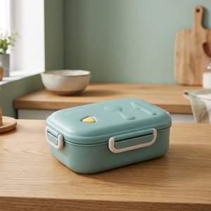 SB TECH 1040ml 3-<b>Compartment</b> Rectangle Microwavable Portable Korean Style <b>Lunch</b> <b>Box</b> Plastic Detachable Design High Quality - Product Image 1