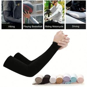 Colección Primavera Verano 2025 Mangas de Ciclismo para Exteriores de Alta Elasticidad, Protectores de Codo de Seda Helada Personalizados sin Dedos para Pesca, Poliéster - Product Image 5