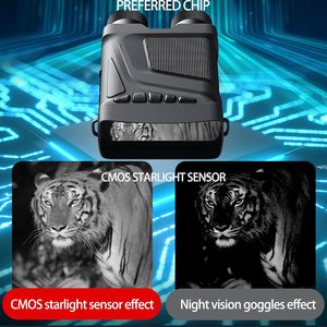 Jumelles de vision nocturne HD R12 avec caméra, zoom 10X, résolution FULL HD, télescope infrarouge rechargeable pour la chasse en extérieur et la vidéo - Product Image 3