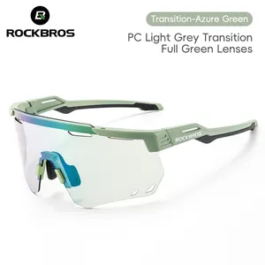 ROCKBROS Óculos de sol fotocromáticos para ciclismo, óculos para ciclismo com proteção UV para esportes de estrada ao ar livre