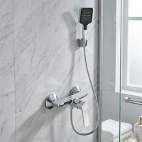 Nouvelle conception Robinet de salle de bain en laiton chromé à fonction unique, mitigeur de baignoire, ensemble de douche pour salle de bain