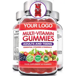 Vegan Immune Boosting gummy Food Citrus fruits& Kiwis 11 Vitamins Multivitamin Gummies For Adults and kids