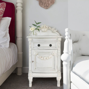 Pháp <span class=keywords><strong>Retro</strong></span> Rắn Sồi Bàn Cạnh Giường Ngủ Thiết Kế Truyền Thống Khắc Pháp Đồ Nội Thất Phòng Ngủ Cho Nhà Phòng Khách - Product Image 4