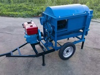 Machine à battre le riz et le blé multifonctionnelle, batteuse de céréales diesel-électrique pour paddy, soja et sorgho