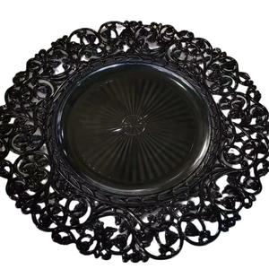 Decoración de la boda cargador placas al por mayor barato a granel boda al por mayor 33cm plato de plástico redondo - Product Image 3