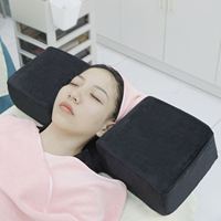 Oreiller en mousse à mémoire de forme noire de nouvelle conception, oreiller pour extensions de cils, oreiller pour lit, pour soins infirmiers, hôtel, camping, soins de la spondylose cervicale