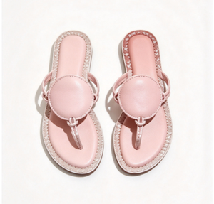 Sandalias Planas de Mujer con Cristales, Punta Abierta, Tacón Bajo, Estilo Boho, Brillantes, para la Playa, Fiestas y Vestidos - Product Image 5