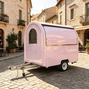 Chariot de restauration mobile électrique pour café et hot-dogs, couleur violette, conforme aux normes américaines, pour la vente de snacks en extérieur - Product Image 1
