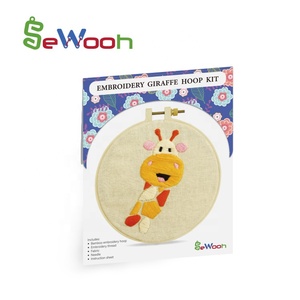 Kits de <span class=keywords><strong>broderie</strong></span> personnalisés avec motifs et Instructions, bricolage de points de croix pour débutant, incluant des cerceaux - Product Image 4