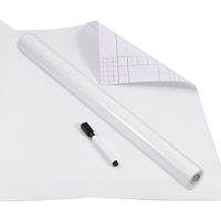 FOSKA-Papier de Contact Adhésif Fort pour Tableau Effaçable à Sec en PVC pour Enfants, Bureau, Maison, avec Marqueur