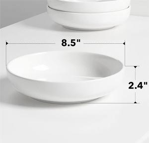 Logotipo personalizado moda blanco personalizado hogar Hotel utensilios de cocina Diner plato cerámica ensalada Pasta tazón para mezclar - Product Image 4