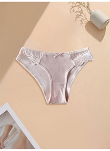 Nuovo Prodotto: Slip in Pizzo Ricamato Traspirante a Tinta Unita, Adatto <span class=keywords><strong>per</strong></span> Ragazze e Donne - Product Image 2
