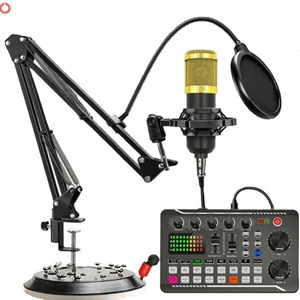 Ensemble de microphone à condensateur cardioïde BM800 avec <span class=keywords><strong>carte</strong></span> <span class=keywords><strong>son</strong></span> F998 personnalisée, réduction du bruit, métal et plastique, neuf, pour <span class=keywords><strong>enregistrement</strong></span> studio complet - Product Image 3