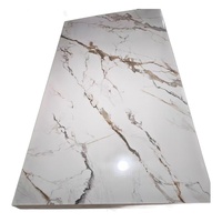 Panneau mural intérieur imperméable haute brillance 1220x2440mm pour la décoration d'hôtel, feuille de marbre PVC UV