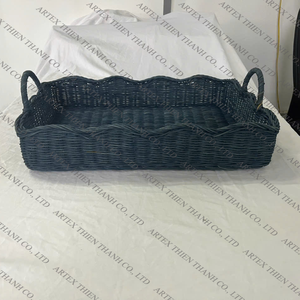 Bandeja de servicio rectangular de Vieira de ratán caliente 2025 en bandeja de ratán natural para decoración del hogar, servicio - Product Image 2