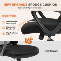 Chaise de bureau ergonomique pivotante réglable à dossier haut chaise de bureau pour personnel la moins chère chaise de bureau d'ordinateur en maille