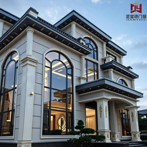 โครงอะลูมิเนียมอัลลอยด์หนา ดีไซน์ฝรั่งเศส เปิดแนวนอน กันน้ำ กันลม เหมาะสำหรับห้องน้ำ บ้านวิลล่าสูงหลายชั้น - Product Image 1