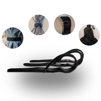 Sangle à boucle et fermeture auto-agrippante élastique de 20 mm de large, écologique, résistante à la chaleur et à l'usure, durable, avec boucle en métal et cuir PU