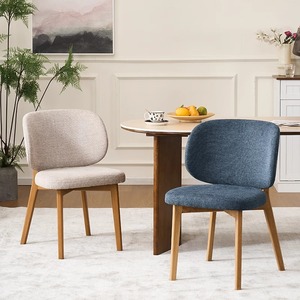 Chaises de Salle à Manger Modernes Nordiques de Luxe avec Coussin en Tissu, Structure en Bois, Mobilier de Maison et Bureau pour Salle à Manger - Product Image 1